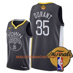 Maillot NBA Golden State Warriors Kevin Durant 35 Black Town 2018 NBA Finals Patch Nike Swingman - Homme